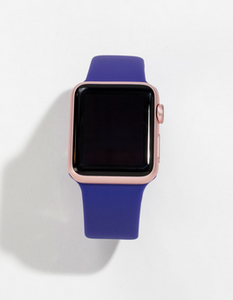 Assorted Solid Color Apple Watch Bands Black, Purple or Navy