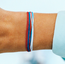 Load image into Gallery viewer, Pura Vida Red White and Blue Bracelet
