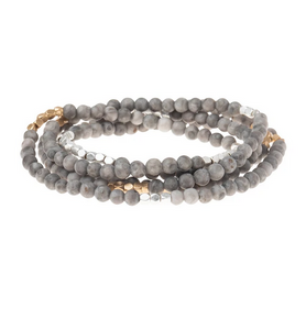 River Stone- Stone of Balance Beaded Wrap Bracelet/Necklace