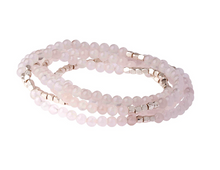 Load image into Gallery viewer, Rose Quartz- Stone of the Heart Beaded Wrap Bracelet/Necklace
