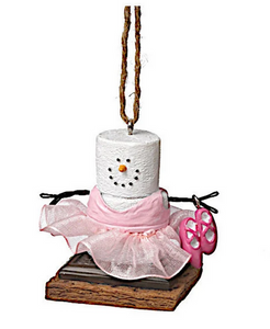 S'mores Ballerina Snowman Ornament