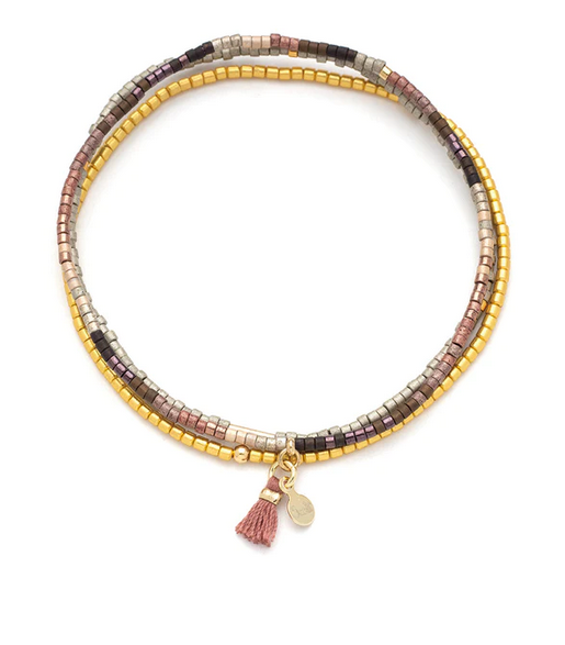 Chromacolor Miyuki Bracelet Trio - Bronze Multi/Gold