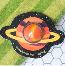 Load image into Gallery viewer, Saturn Planet Bath Bomb - all natural
