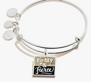 Alex and Ani Forty and Fierce Silver Bangle