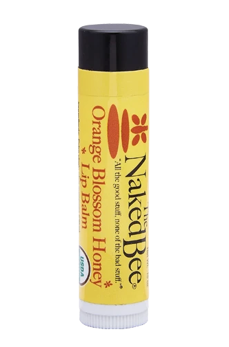 Naked Bee Orange Blossom Honey Lip Balm .15 oz Certified Organic