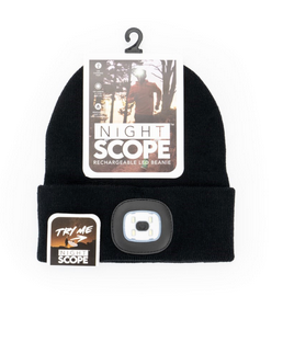 Rechargeable Night Scope LED Black Beanie