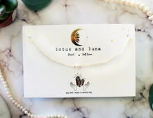 Load image into Gallery viewer, Lotus and Luna Pearl Goddess Necklace
