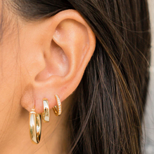 Load image into Gallery viewer, Coco Gold Huggie Earrings
