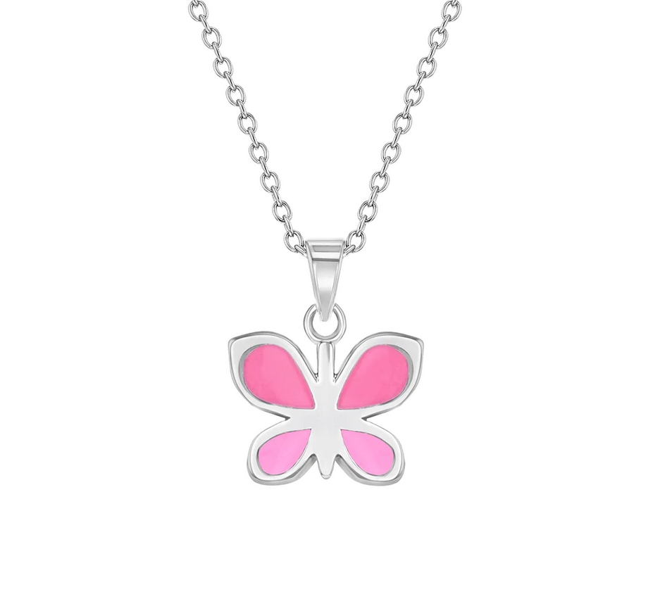 Girl’s Sterling Silver Butterfly Necklace