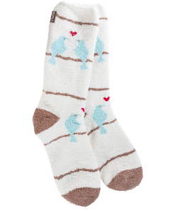 Cozy Bird Crew Socks - Im-peck-able, Love Birds, Tweethearts