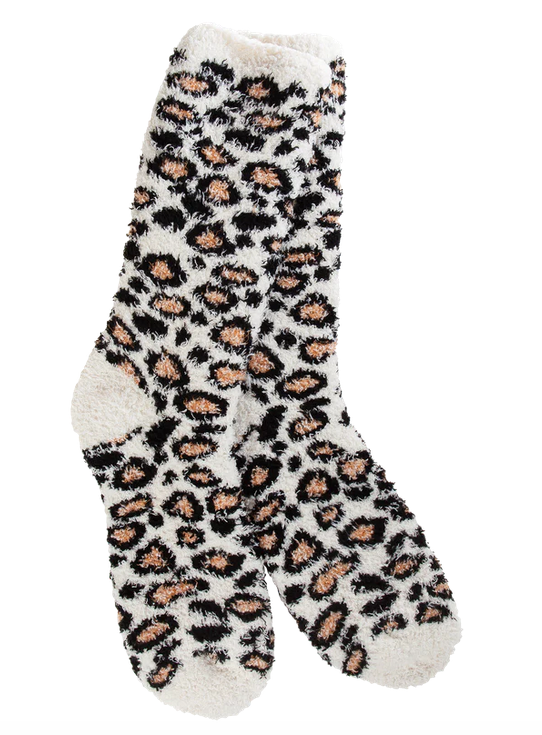 Leopard Knit Pickin' Fireside Crew Socks