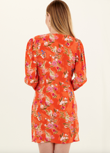 Load image into Gallery viewer, Coral Floral Wrap Dress
