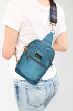Load image into Gallery viewer, Convertible Sling Crossbody Bag In Black, Gray or Teal
