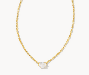 Kendra Scott Gold Cailin Necklace In White Crystal