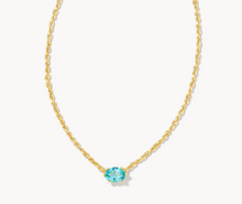 Load image into Gallery viewer, Kendra Scott Cailin Necklace In Aqua Crystal in Gold or Silver
