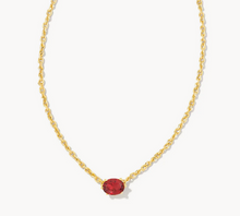 Load image into Gallery viewer, Kendra Scott Gold Cailin Necklace In Burgundy Crystal
