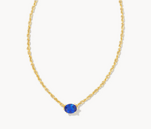 Load image into Gallery viewer, Kendra Scott Gold Cailin Necklace In Blue Crystal
