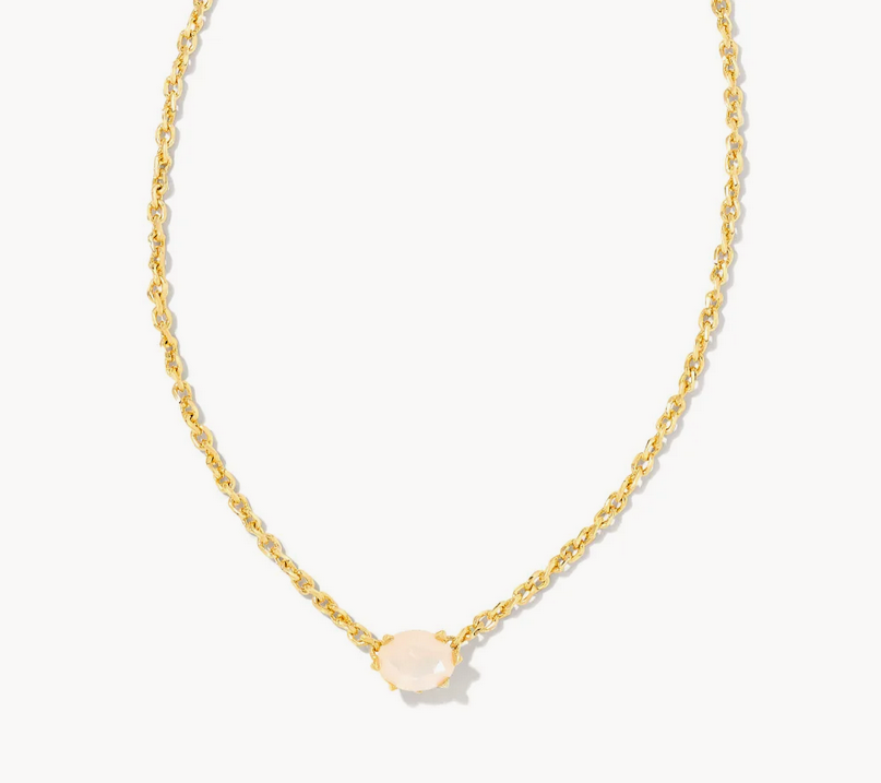 Kendra Scott Gold Cailin Necklace In Champagne Opal Crystal