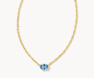 Kendra Scott Gold Cailin Necklace In Blue Violet Crystal