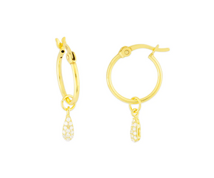 Kaia Cubic Zirconia Gold Hoop Earrings