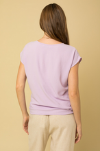 Load image into Gallery viewer, Light Lavender Front Knot Top
