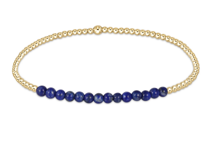 Enewton Gold Bliss Lapis 2mm Bead Bracelet