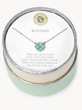 Load image into Gallery viewer, Spartina Blessed Silver Necklace in Sea Green
