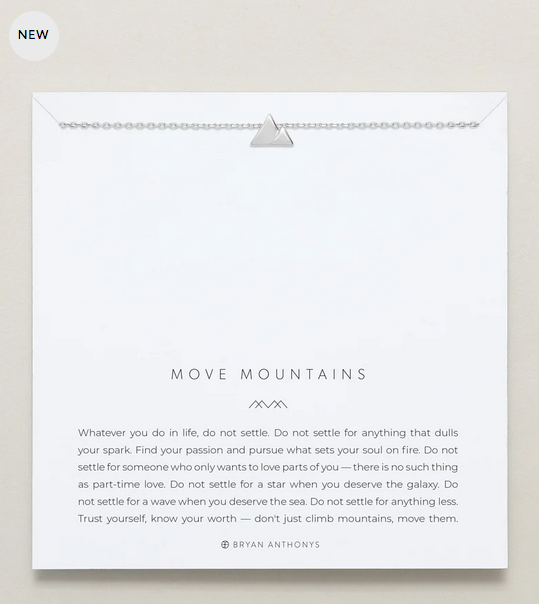 Bryan Anthonys Move Mountains Necklace in Silver or Gold