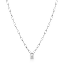 Load image into Gallery viewer, Sterling Silver Padlock Chunky Chain Necklace
