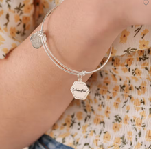Load image into Gallery viewer, Alex and Ani Goddaughter Bangle in Silver
