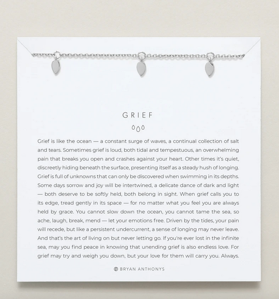 Bryan Anthonys Grief Necklace in Silver or Gold