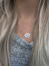 Load image into Gallery viewer, Sterling Silver Monogram Necklace 15mm Letter V left, Now 50% off!
