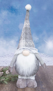 Plush Snowy Gnome Stander