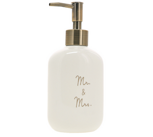 Mr. & Mrs. - Ceramic Soap/Lotion Dispenser