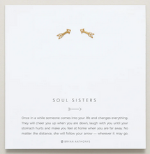 Load image into Gallery viewer, Bryan Anthonys Soul Sisters Arrow Stud Earrings In Silver or Gold
