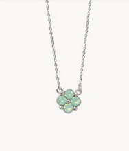 Load image into Gallery viewer, Spartina Blessed Silver Necklace in Sea Green

