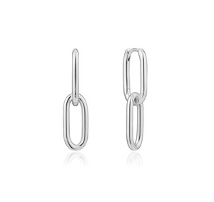 Sterling Silver Cable Link Earrings