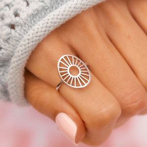 Pura Vida Sunburst Silver Ring size 6