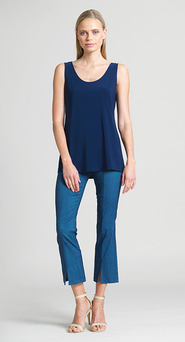 Clara Sunwoo Mid-length Tank Top Navy, Wrinkle fee, Made in the USA –  Something Different Shopping