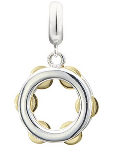Chamilia Sterling Silver Gold Plated Tambourine Charm