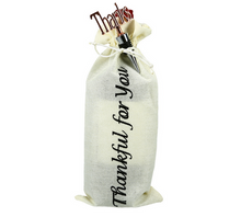 Load image into Gallery viewer, Thankful For You - 13.5&quot; Wine Gift Bag Set

