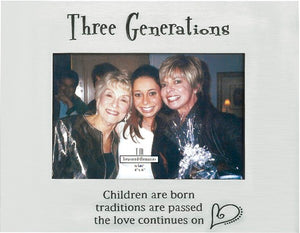 Silver Three Generations Picture Frame