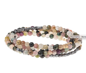 Tourmaline- Stone of Healing Beaded Wrap Bracelet/Necklace