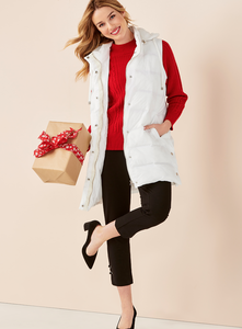 Downtown Puffer Vest in White