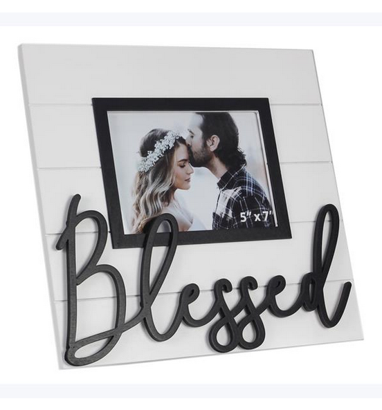 Blessed Picture Frame with 3D Typography