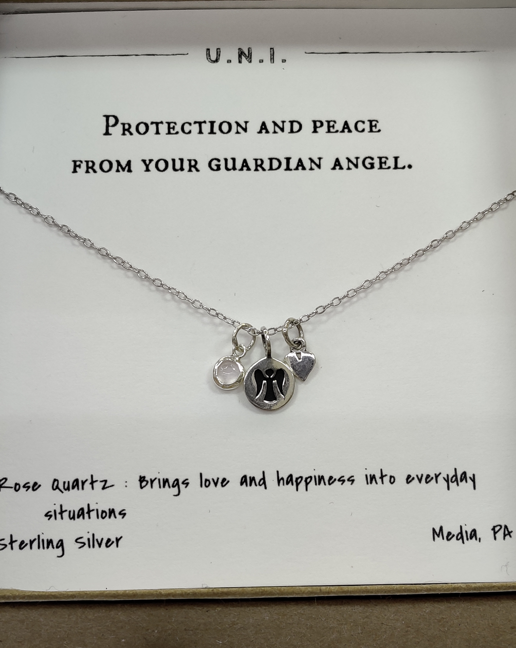 Protection and Peace Guardian Angel Necklace