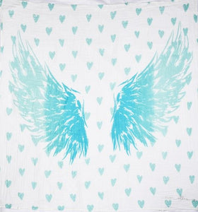 Post a Pic Baby Blanket - Blue Angel Wings