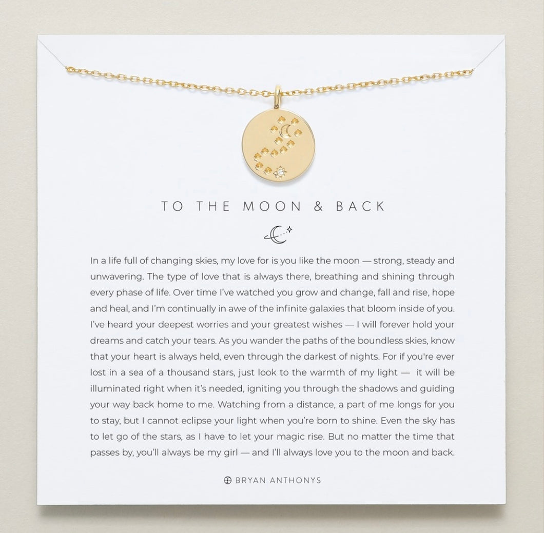 Bryan Anthonys To the Moon and Back Necklace In Silver or Gold