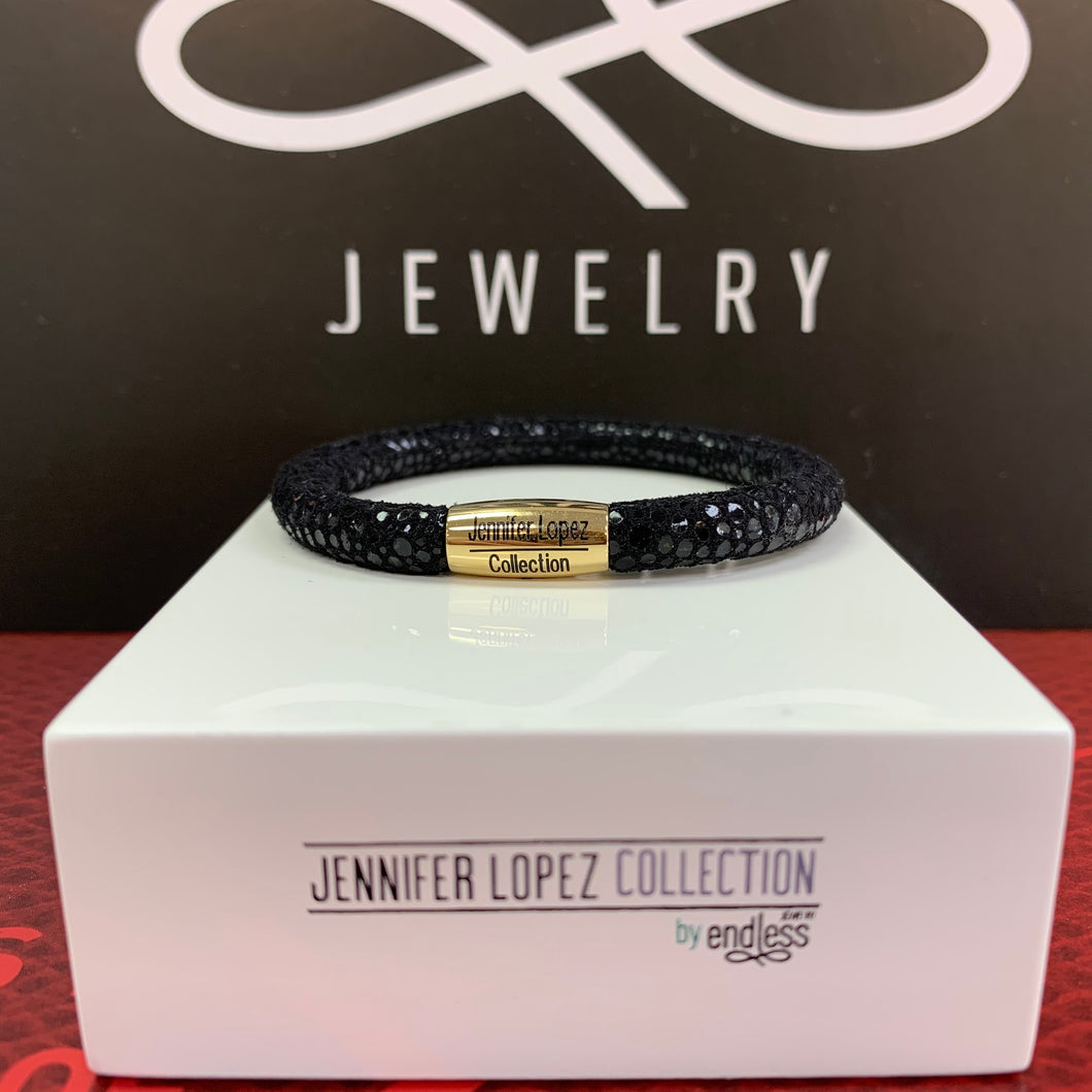 Jennifer Lopez Collection Black Single Wrap Bracelet