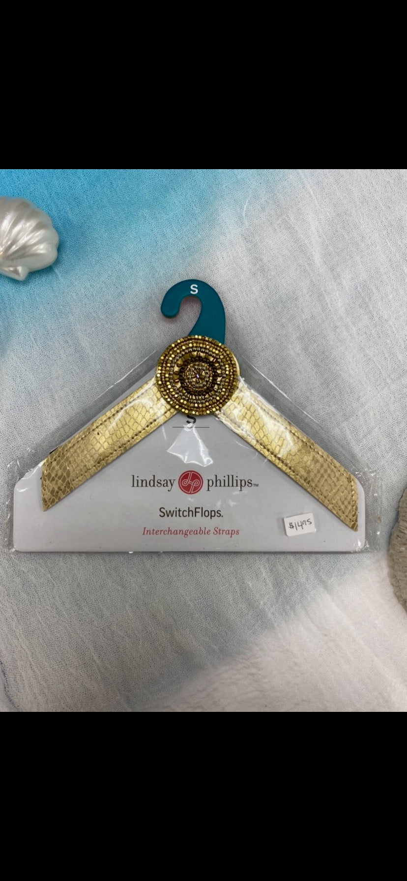 Lindsay Phillips Joby Switchflops Gold Strap size small